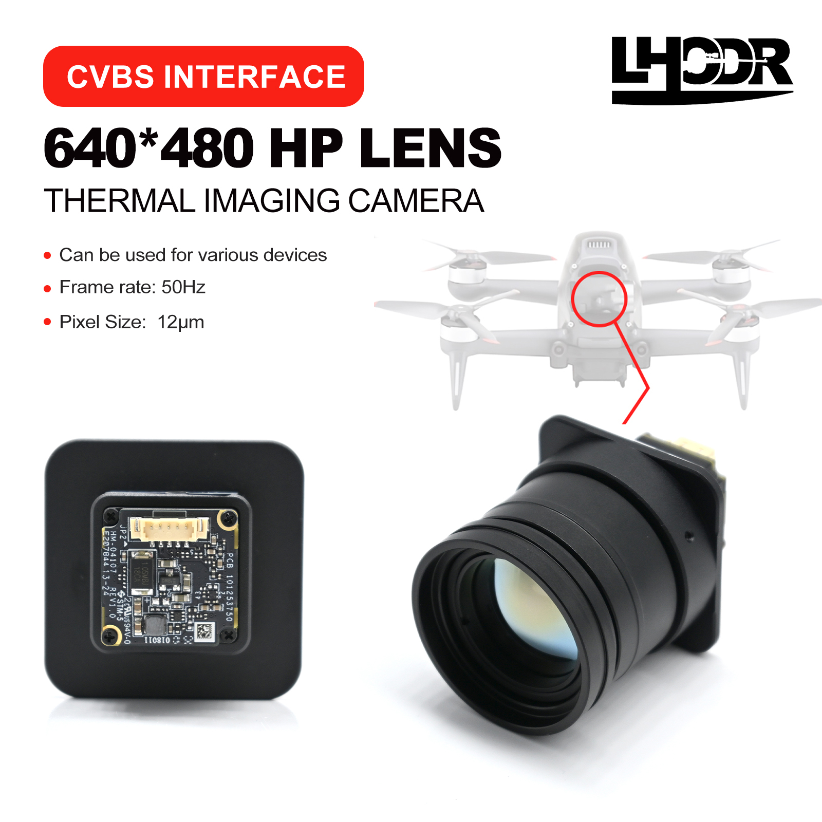 Drone Kit With Camera - 30mm 640x480 pix Drone thermal imaging