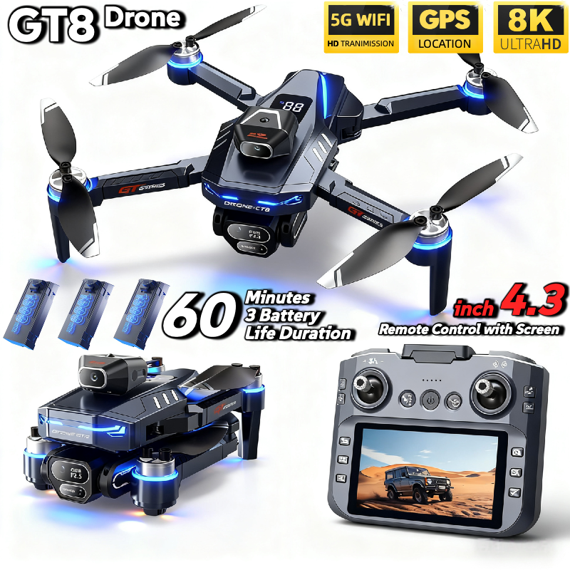 Drone Kit Long Range - For Genuine GT8 Drone 4K Professional