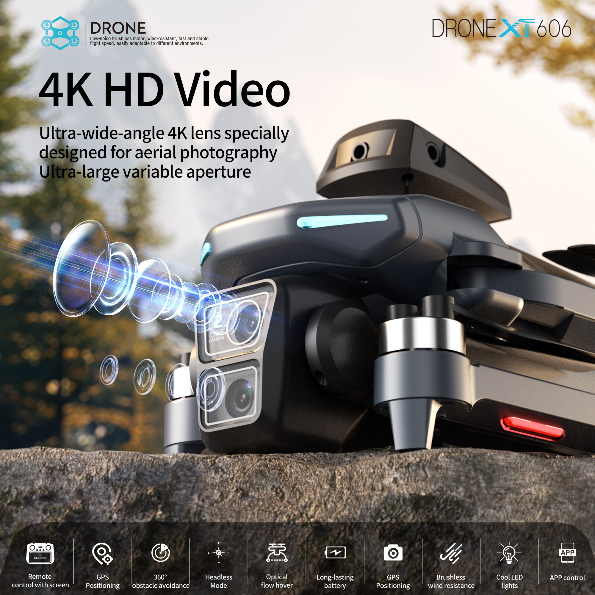 XT606 Foldable Drone 4K Dual C - Drone Kit Long Range recensie en prijs