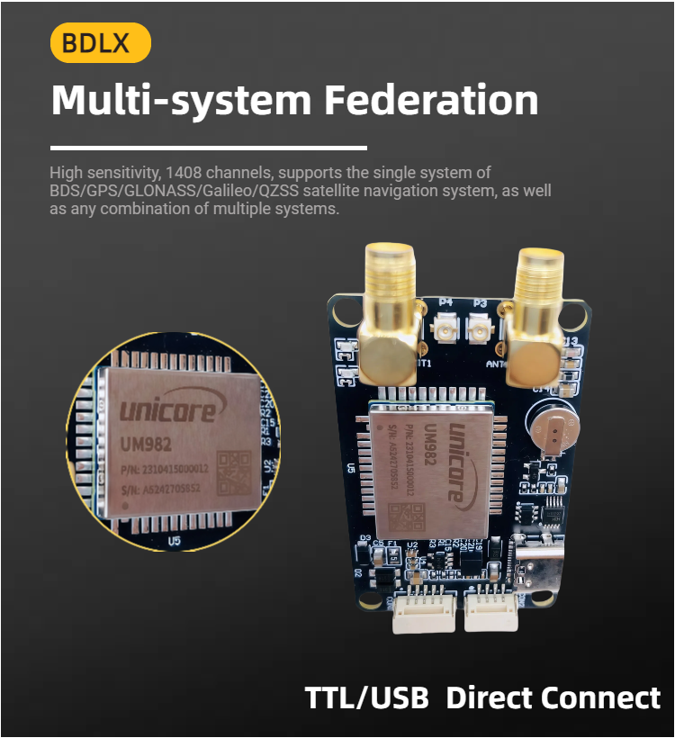 UM982 Dual Antenna RTK GNSS Mo - Drone Kit Hexacopter recensie en prijs