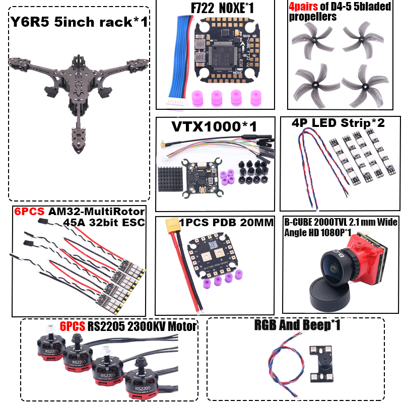 B-CUBE Y6R5 5inch FPV Drone Fr - Drone Kit Racing recensie en prijs