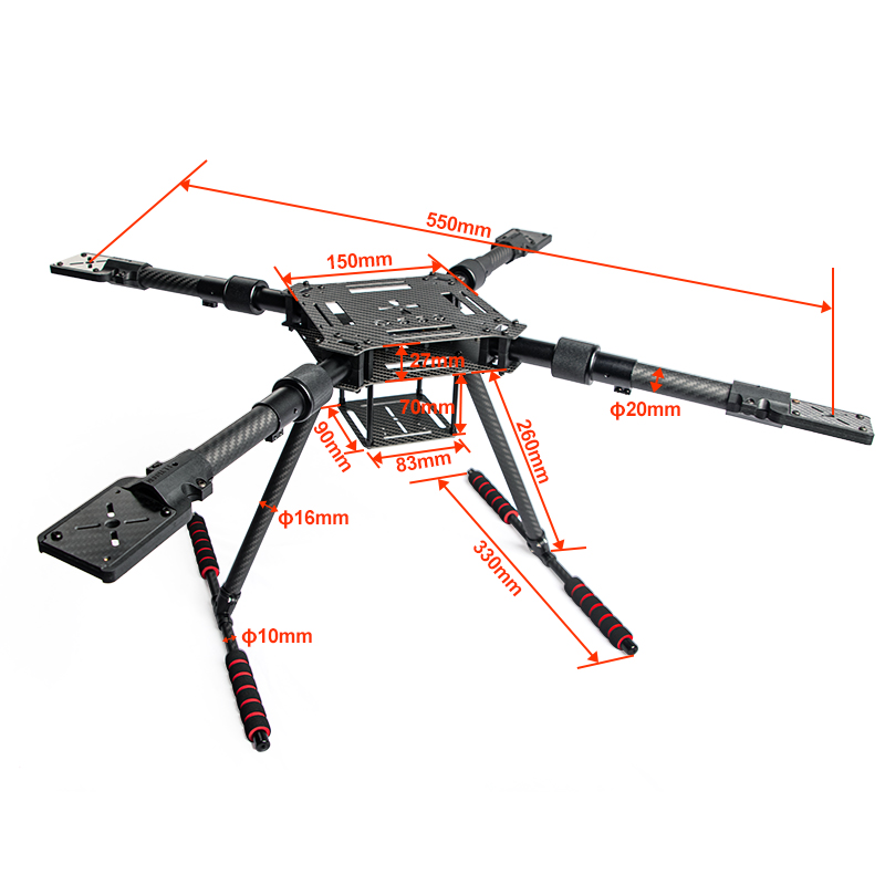 Carbon Fiber Folding Drone Fra - Drone Kit Racing recensie en prijs