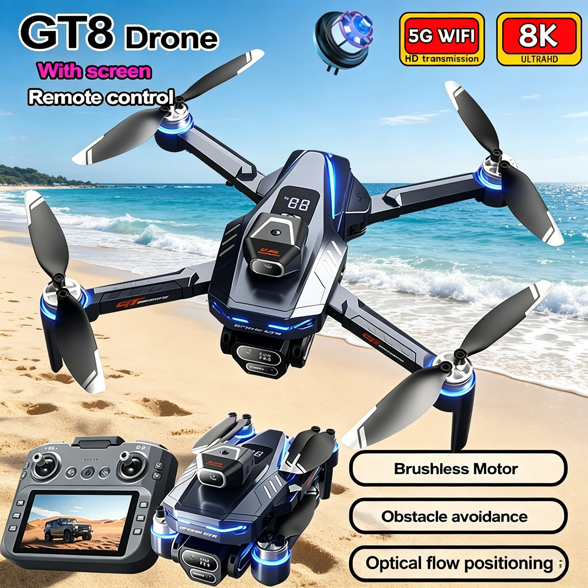 New Drone GT8 8K Professional  - Drone Kit Professional recensie en prijs